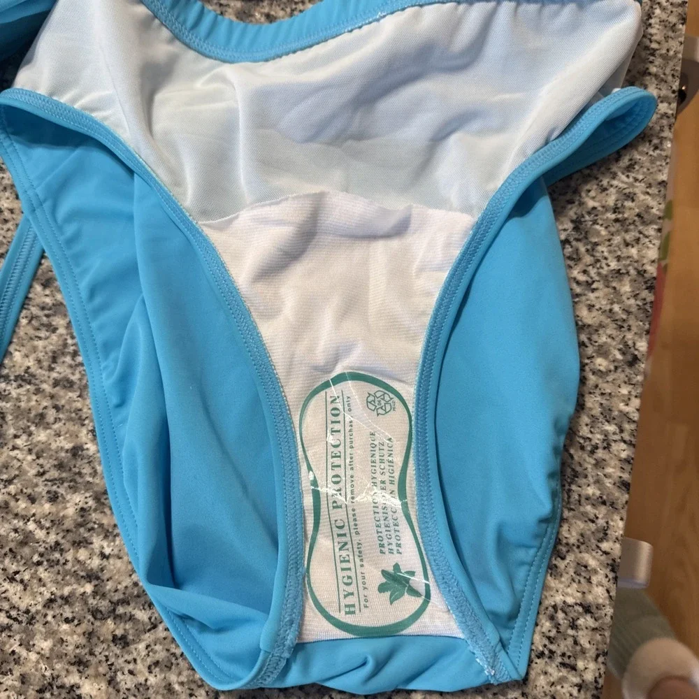 Always For Me Swim Suit‎ 2 Pc 18W  Curvy You Blue